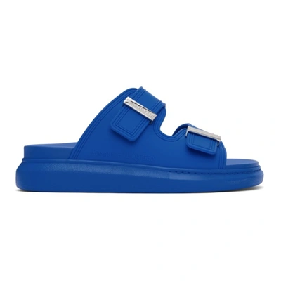 Alexander Mcqueen Oversize Slide Sandal In Electric Blue