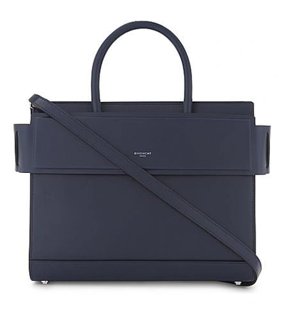 Givenchy Horizon Small Leather Shoulder Bag In Night Blue