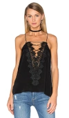 Cami Nyc The Charlie Lace-back Silk Crepe De Chine Tank In Black