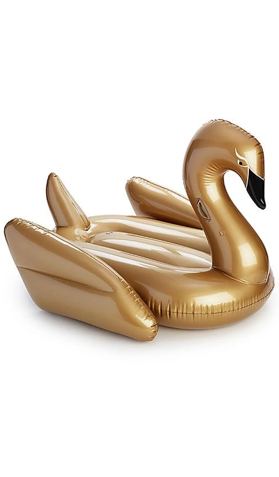 Funboy Inflatable Swan Pool Float In Gold