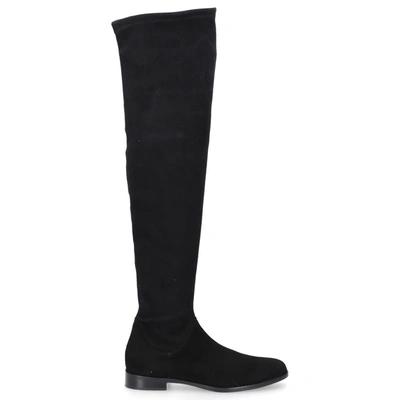 Roberto Festa Over The Knee Eco-suede Boots In Black