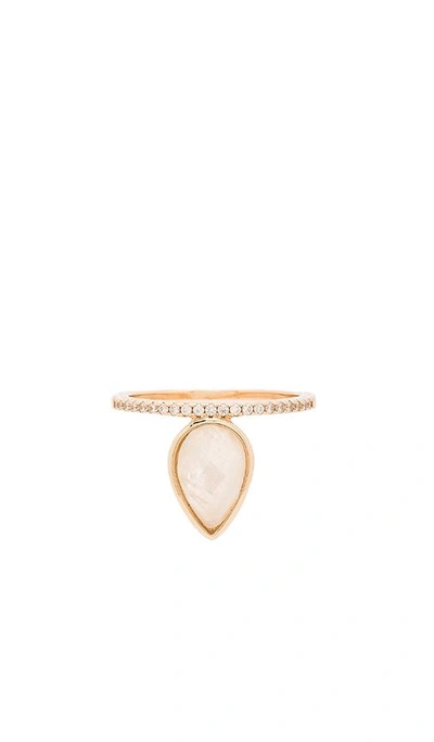 Melanie Auld Teardrop Stacking Ring In Gold