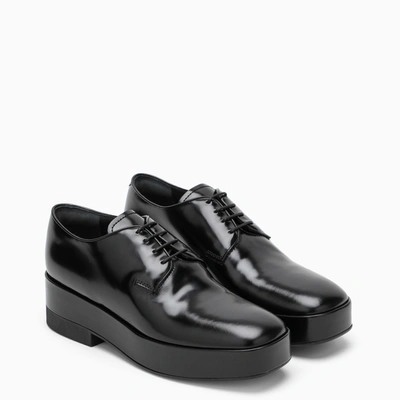 Prada Black Platform Derby Shoes