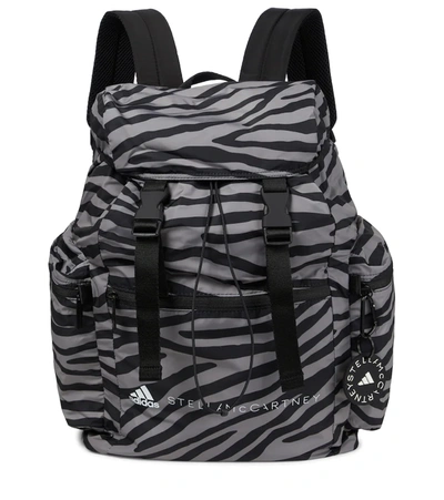 Adidas By Stella Mccartney Zebra-print Backpack In Black Dovgry Whit