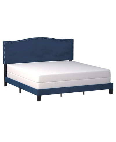 Hillsdale Kiley Upholstered Bed, King In Blue