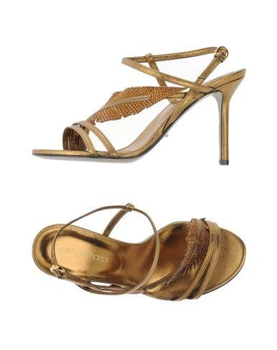 Sergio Rossi Sandals In Bronze