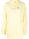 Msgm Fantastic Green Printed Cotton Hoodie In Yellow
