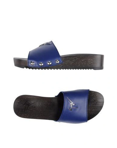 Giuseppe Zanotti Sandals In Dark Blue