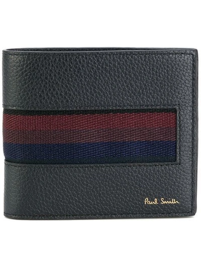 Paul Smith City Webbing Bi-fold Leather Wallet In Black