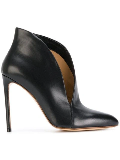 Francesco Russo Asymmetric Upper Stiletto Pumps In Black