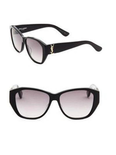 Saint Laurent 56mm Square Sunglasses In Black
