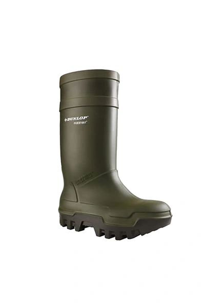 Dunlop Adults Unisex Purofort Thermo Plus Full Safety Wellies In Green