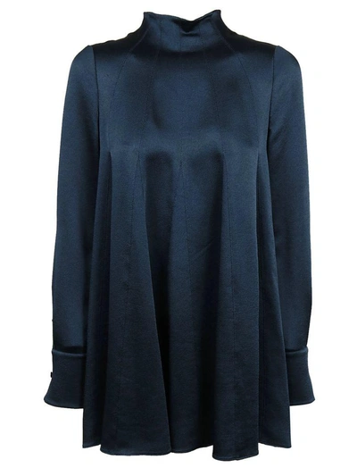 Valentino Button Back Shirt In Blue