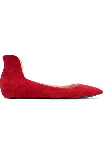 Casadei Suede Point-toe Flats