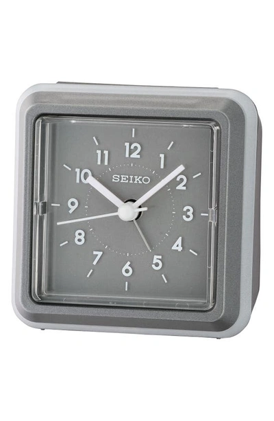 Seiko Ena Grey Alarm Clock In Grey And Grey