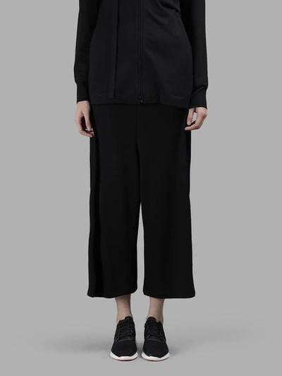 Y-3 Women's Black Lux Track Cropped Pants