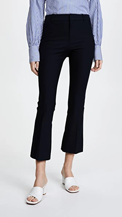 Derek Lam 10 Crosby Cropped Flare Trousers In Midnight