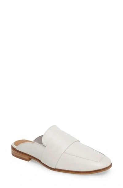 Free People At Ease Loafer Mule In White Leather