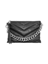 Rebecca Minkoff Maxi Edie Quilted Leather Shoulder Bag In Black