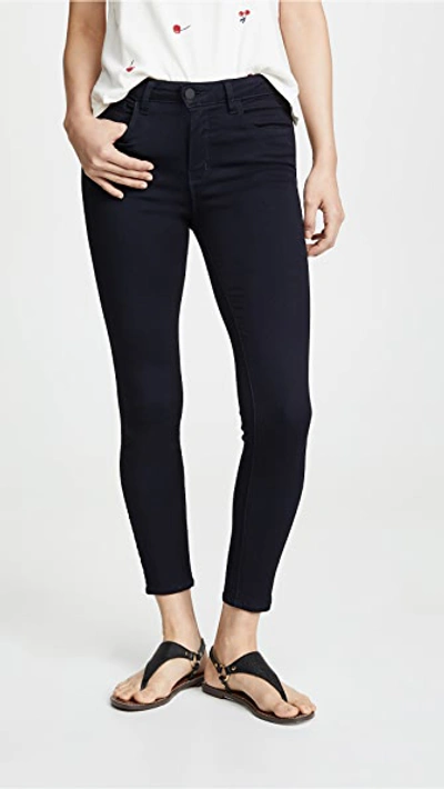 L Agence Margot High Rise Lightweight Ankle Skinny Jeans In Metro