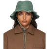 Jacquemus Women's Le Bob Artichaut Frayed Cotton Bucket Hat In Green