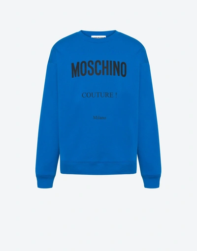 Moschino Sweatshirt With Print In Bluette