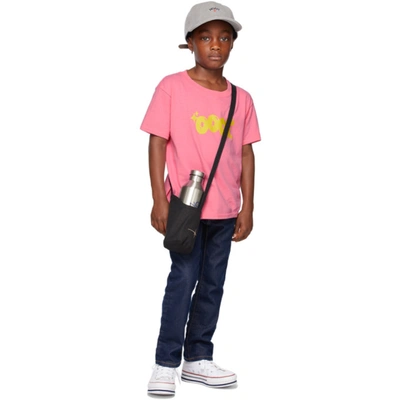 Ooof Ssense Exclusive Kids Pink Puff Logo T-shirt In Pink/yellow