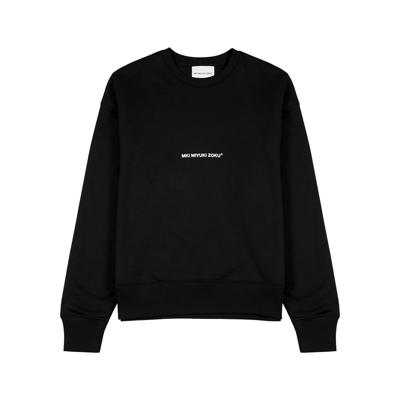 Mki Miyuki Zoku Staple Brand-print Cotton-blend Sweatshirt In Black
