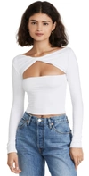 Ser.o.ya Artemis Twist Neck Cutout Top In White