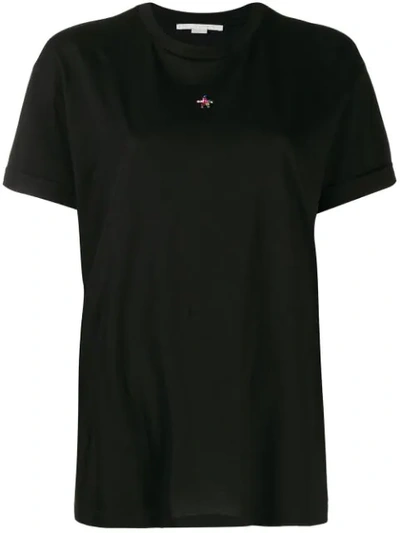 Stella Mccartney Crystal Embellished T-shirt In Black
