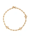 Tory Burch Roxanne 18k Gold-plated Chain Delicate Bracelet In Rolled Tory Gold