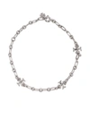 Tory Burch Roxanne Silver-plated Cubic Zirconia Chain Bracelet In Shiny Pewter