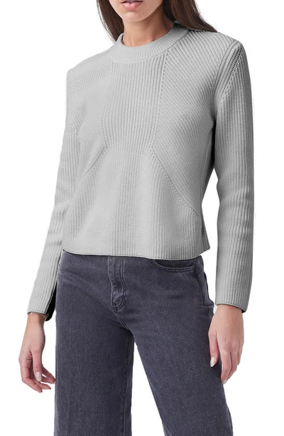 French Connection Nadia Mozart Cotton Crewneck Sweater In Dove Grey