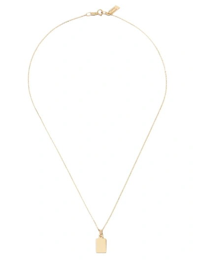 Loren Stewart 14kt Yellow Gold Klint Id Tag Charm Necklace