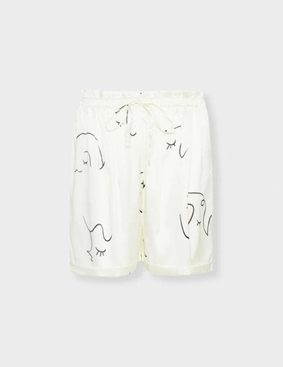 Not Just Pajama | The Dream Silk Shorts - White