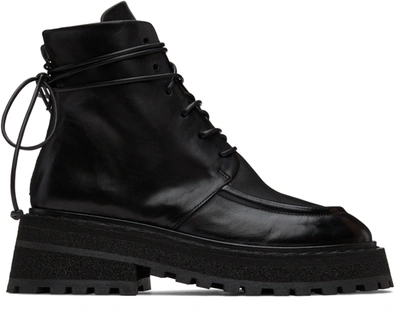 Marsèll Carro Ridged-sole Leather Boots In Black