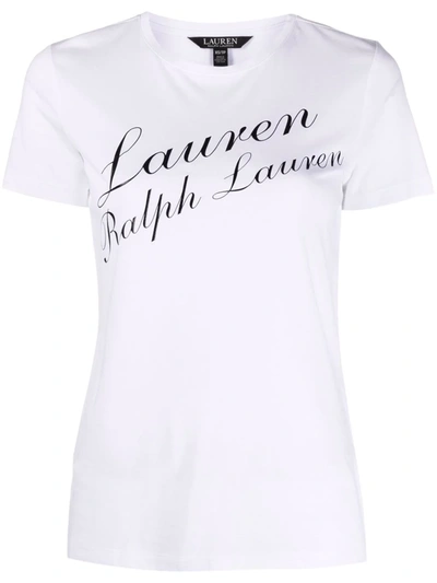 Lauren Ralph Lauren Logo Print T-shirt In Weiss