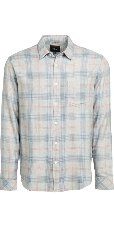Rails Lennox Regular Fit Plaid Cotton Blend Button-up Shirt In Cornflower Vermillion