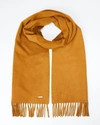 Loro Piana Cashmere Sciarpa Grande Fringe-trim Scarf In Maple Syrup