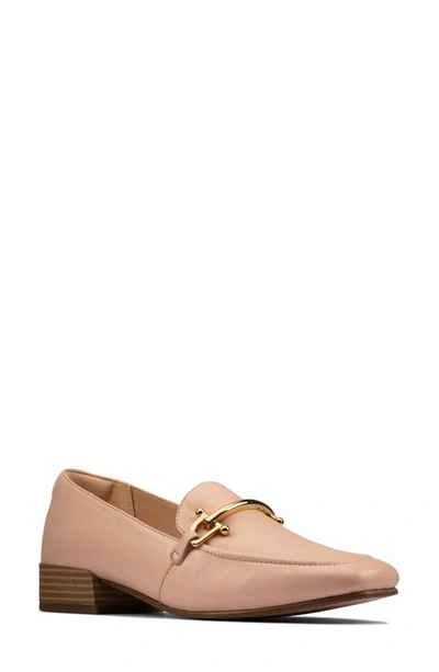 Clarksr Pure Block Bit Loafer In Light Pink Leather