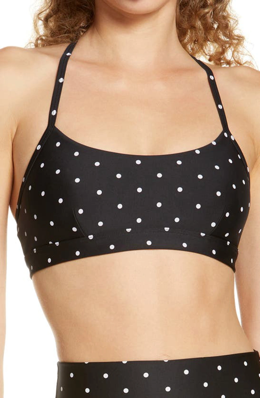 Alo Yoga Airlift Intrigue Sports Bra In Black/ White | ModeSens