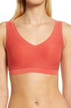 Chantelle Lingerie Soft Stretch Padded V-neck Bra In Spice