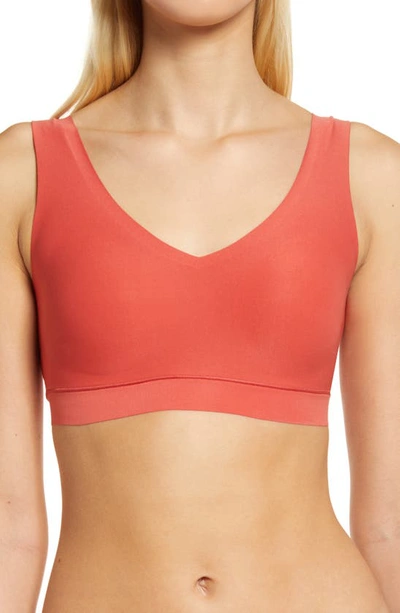 Chantelle Lingerie Soft Stretch Padded V-neck Bra In Spice