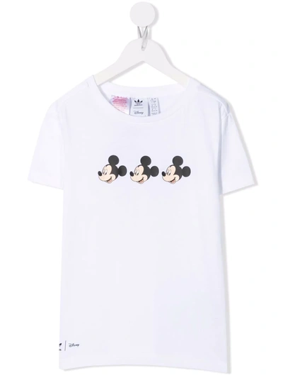 Adidas Originals Adidas Little Kids' Originals Disney Mickey And Friends T-shirt In White/black