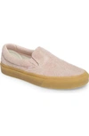 Vans Classic Slip-on Sneaker In Fuzzy Suede Sepia Rose
