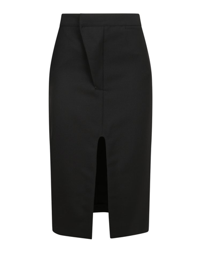 Ambush Front Slits High Waist Skirt In Black