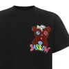 Barrow Man Black T-shirt With Logo And Teddy Screen Print In Nero (black)