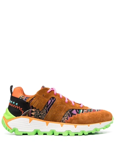 Etro Earthbeat Panelled Sneakers In Multicolor