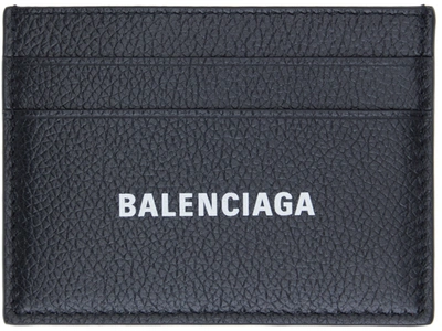 Balenciaga Black & White Cash Card Holder In 1090 Blk/wh