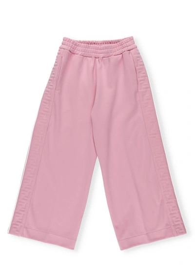 Fendi Kids Ff Embossed Track Pants In Pink